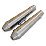 Slip-Ons Exhaust for RE 650 Brushed Steel Finish (Short Type)